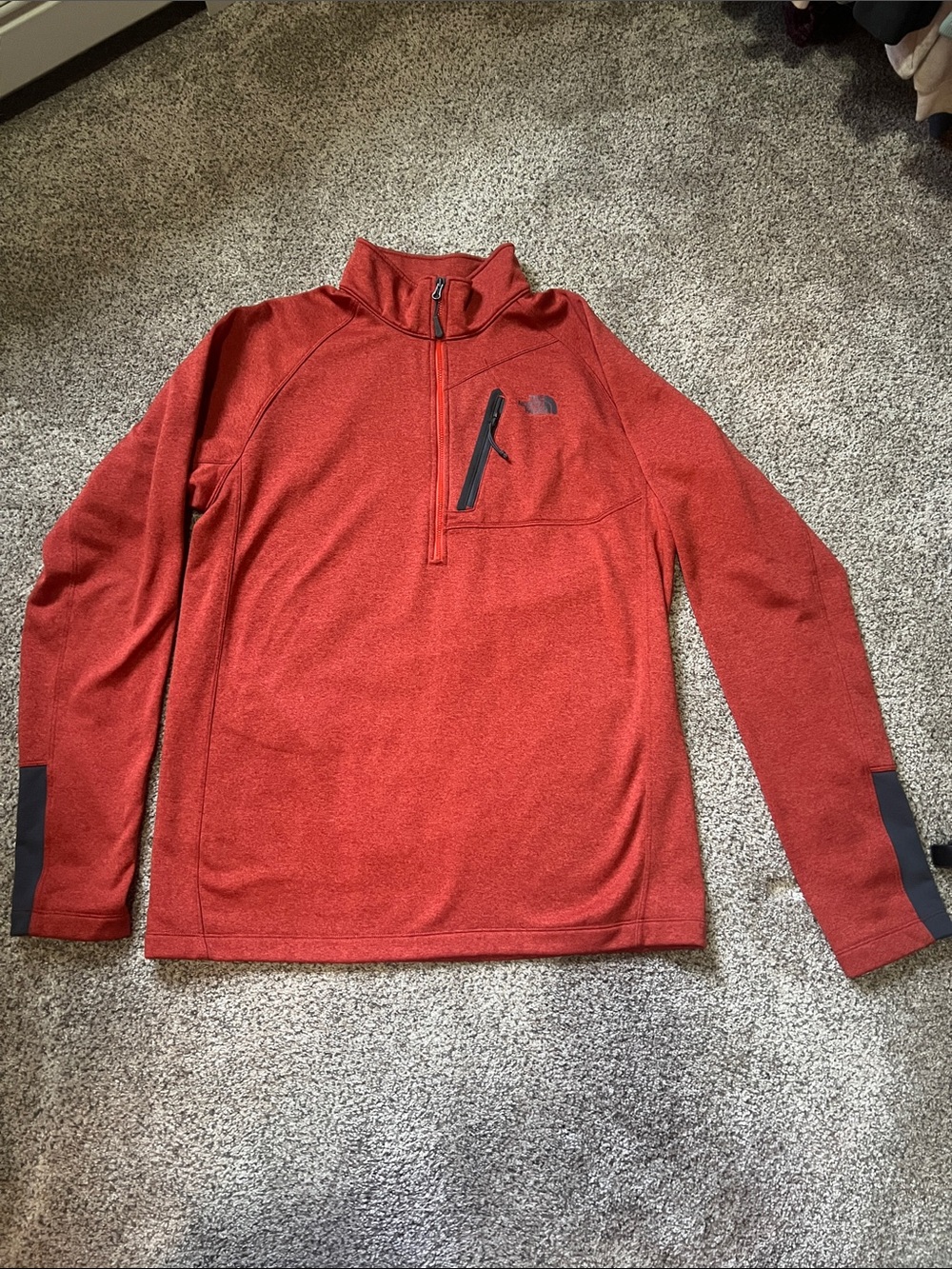 The North Face Red Half-Zip Fleece Pullover